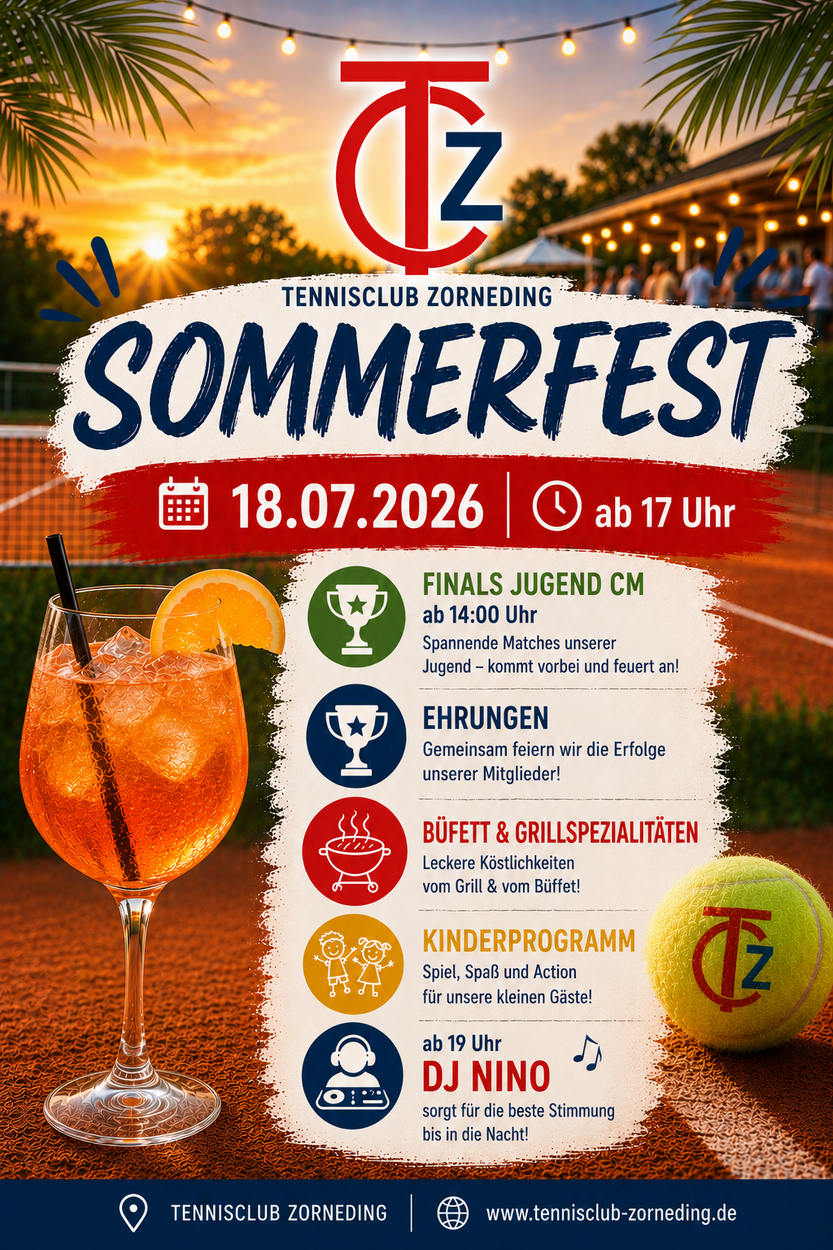 Sommerfest beim TC Zorneding – Wir feiern gemeinsam!